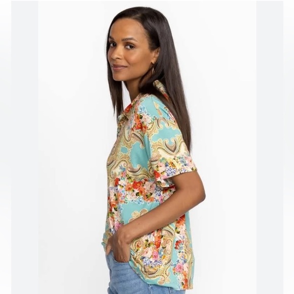 Johnny Was “Rivoray” Short Sleeve Floral Print Tee Small New Without Tags! - Picture 3 of 13